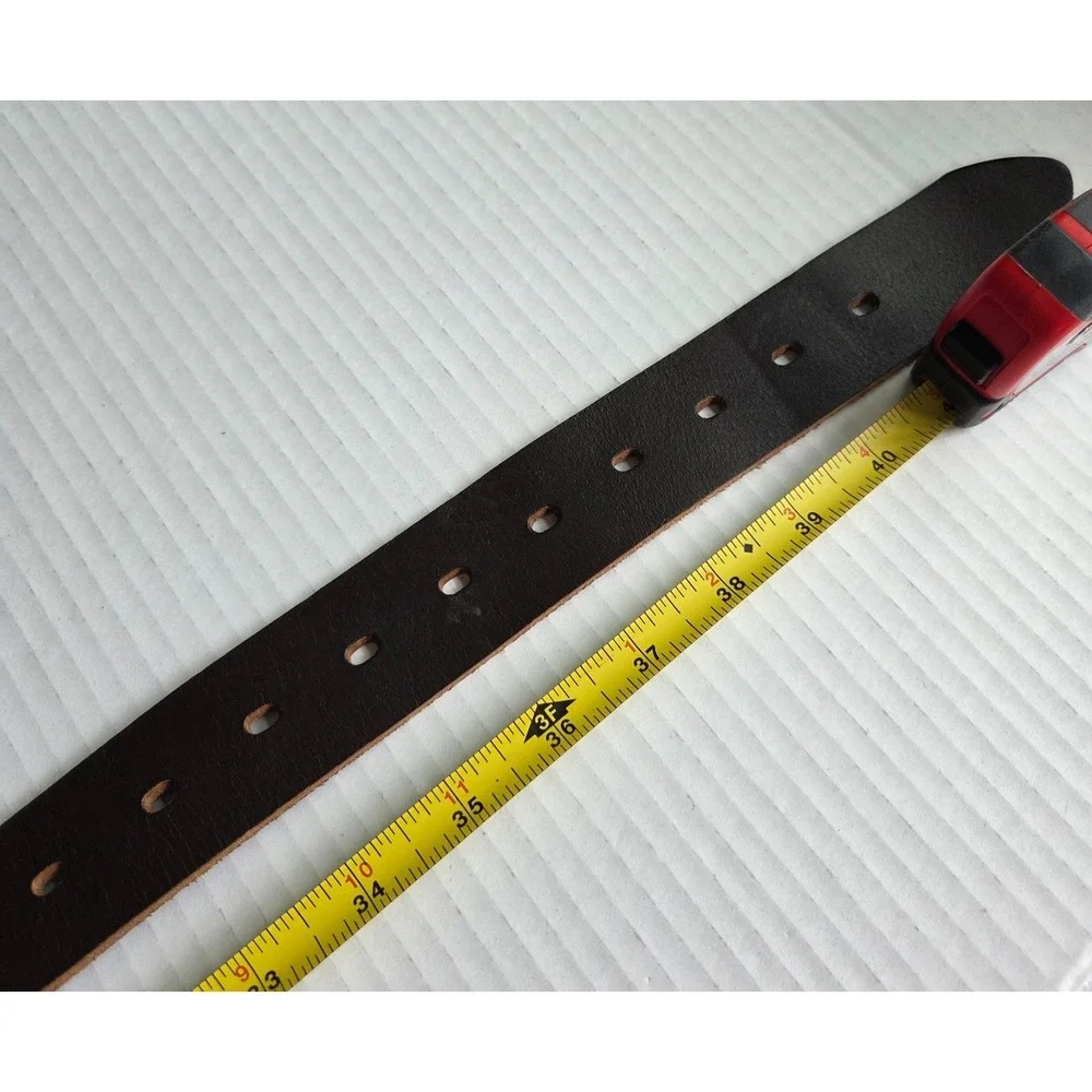 Dickies Men's Brown Fully Adjustable Perforated Leather Belt Casual Work Belt 38